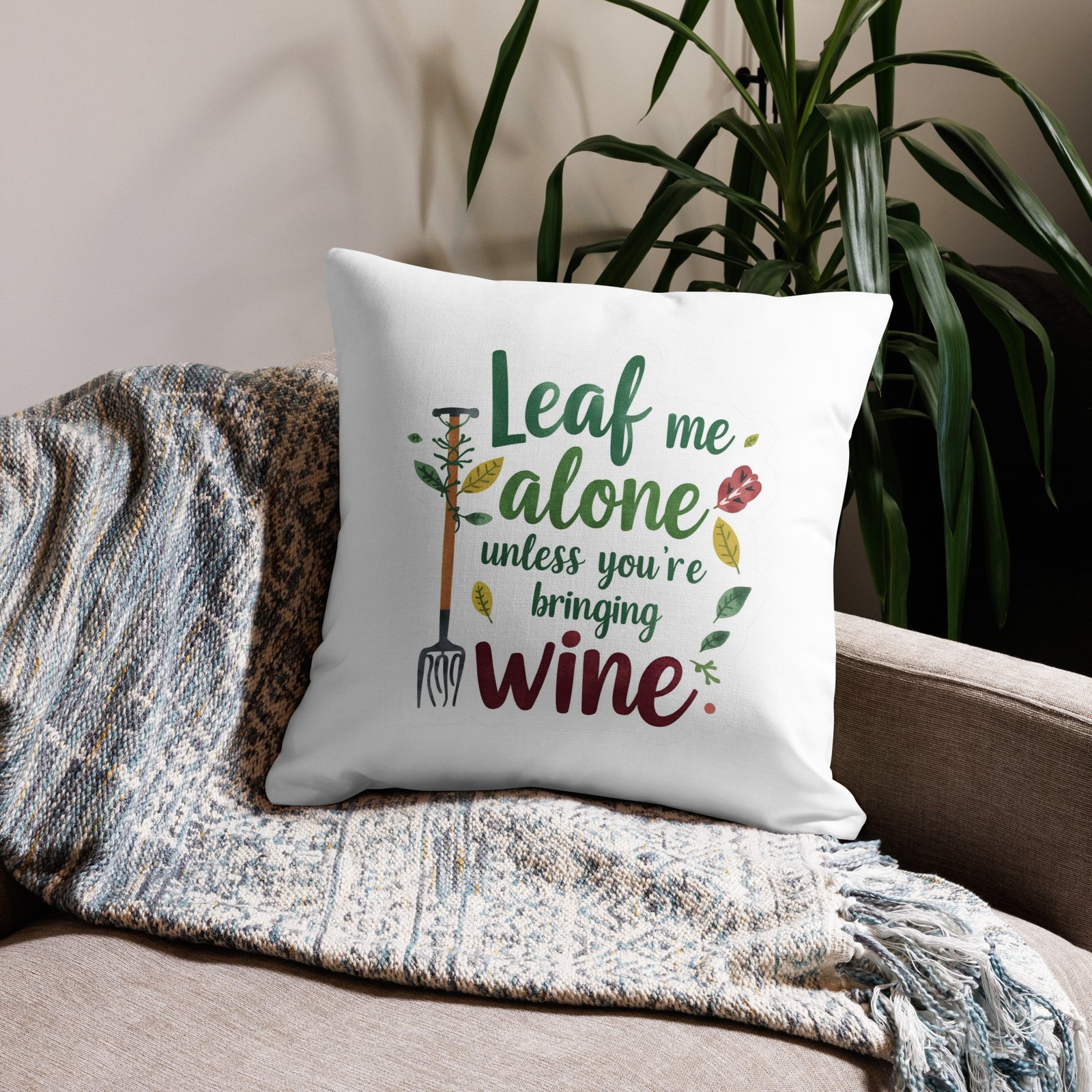 leaf me alone premium pillow leaf me alone premium pillow
