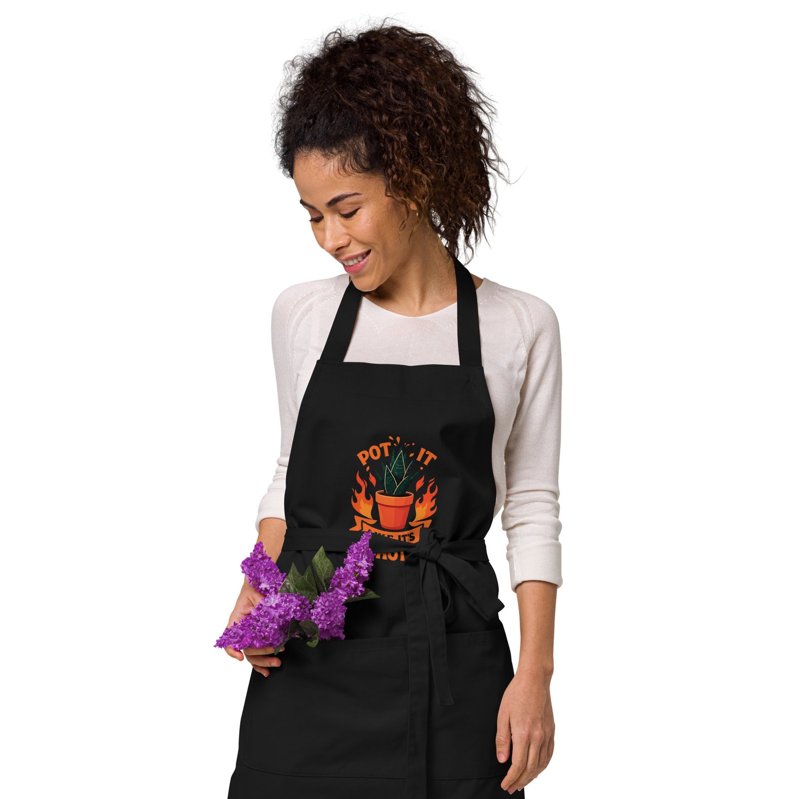 pot it like it's hot organic cotton apron pot it like it's hot organic cotton apron