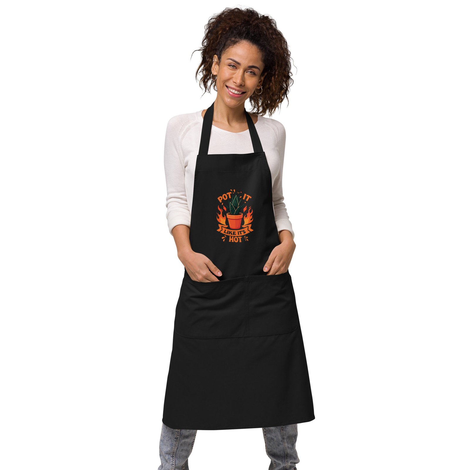 pot it like it's hot organic cotton apron pot it like it's hot organic cotton apron